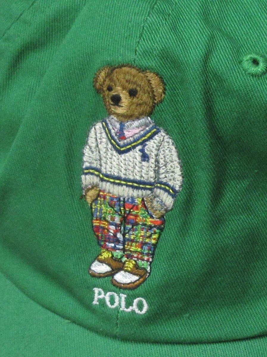 Bear Ball Cap Australian Open Polo Bear Hat White Polo Ralph