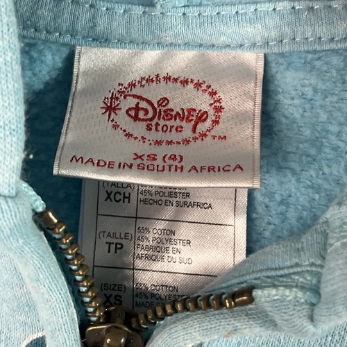 Disney Store Little Mermaid Ariel Girl's Sweatshirt Zip Jacket Hoodie XS Sz 4 - Picture 2 of 5