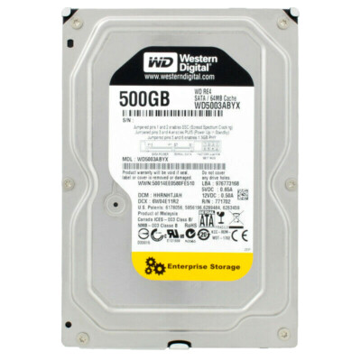 Hard Drive Western Digital 500GB WD5003ABYX 64MB 7200RPM Sata II 3.5'' Inch