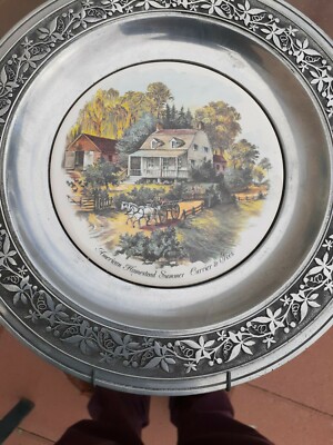 Williamsport Foundry - Currier And Ives Four Seasons Pewter Plates