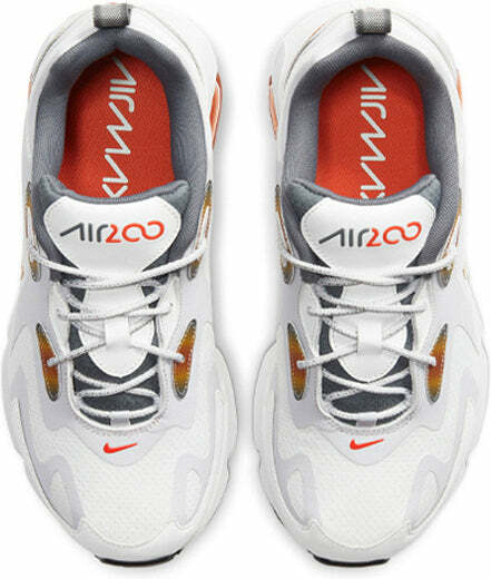 nike air max 200 men's white and orange