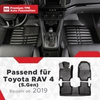 5D Premium Auto Fussmatten TPE Set Passend FüR Toyota RAV 4 (5.Gen) Baujahr Ab 2