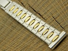 Hadley Roma NOS Vintage Unused Butterfly Clasp Watch Band Micron Plate 16mm