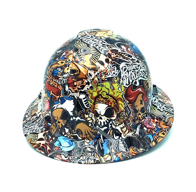 Vented Wide Brim Hard Hat Hydro Dipped in Sinner Mafia