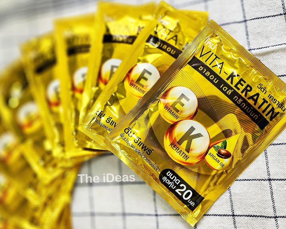 10 Sachets Vita Keratin Salon Daily Deep Repair - Soin Réparateur Intense Pour Cheveux Abîmés, Format Voyage 20ml, Date Expiration 2027