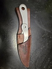 Set Vintage Unused Hibben UC454 Stainless Taiwan Fixed Blade Dagger Knife Sheath