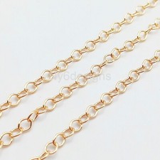 14K Gold Filled Medium Cable Chain - 3.4x2.4mm Permanent Jewelry DIY sold by ft