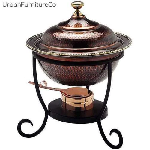 Platos Old Dutch Brown rozaduras y bandejas de calentamiento