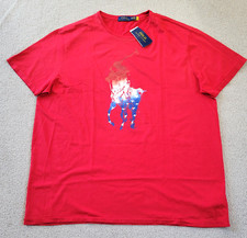 Polo Ralph Lauren Mens Big Pony Graphic Tee Red SS T Shirt Big  Tall 4XB