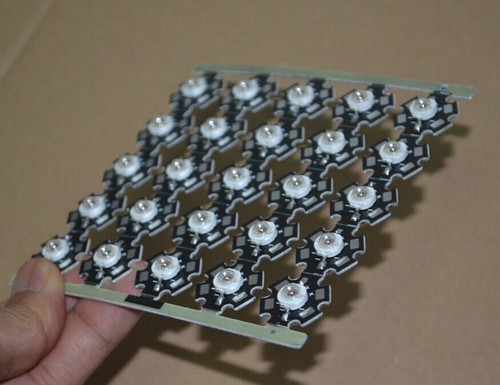 100pcs 3W Giallo 590-595nm 700mA 3.2-3.6V LED Alta Potenza Lampada Perlina 20mm PCB - Foto 12 di 13