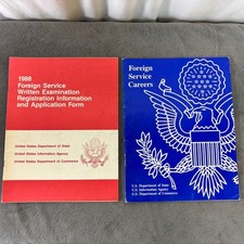 VTG U.S. State Dept Booklets on Foreign Service Careers & Exam Registration 1988