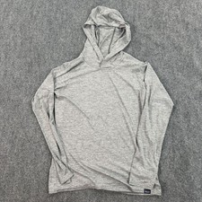 Patagonia Capilene Cool Daily Hoody Mens Small Gray Hooded Long Sleeve Sun Shirt