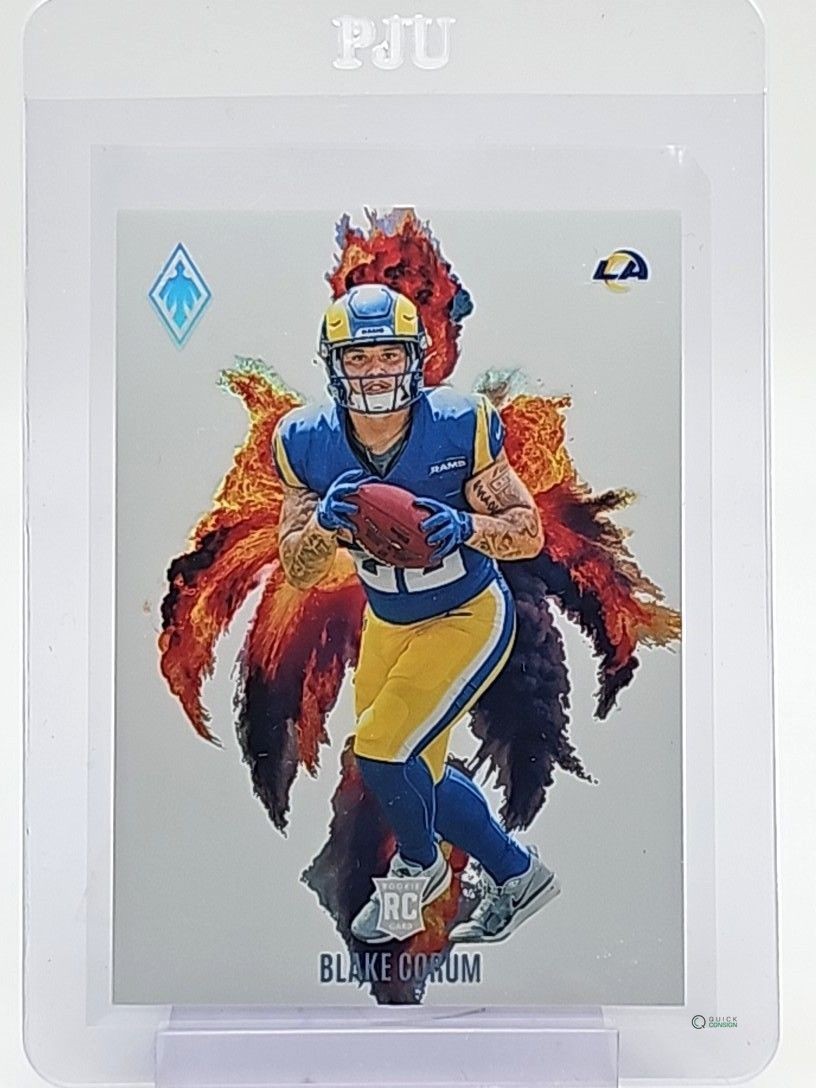 BLAKE CORUM 2024 PHOENIX WHITE COLOR BLAST SSP ROOKIE RC CB-BCM RAMS NFL Q5895