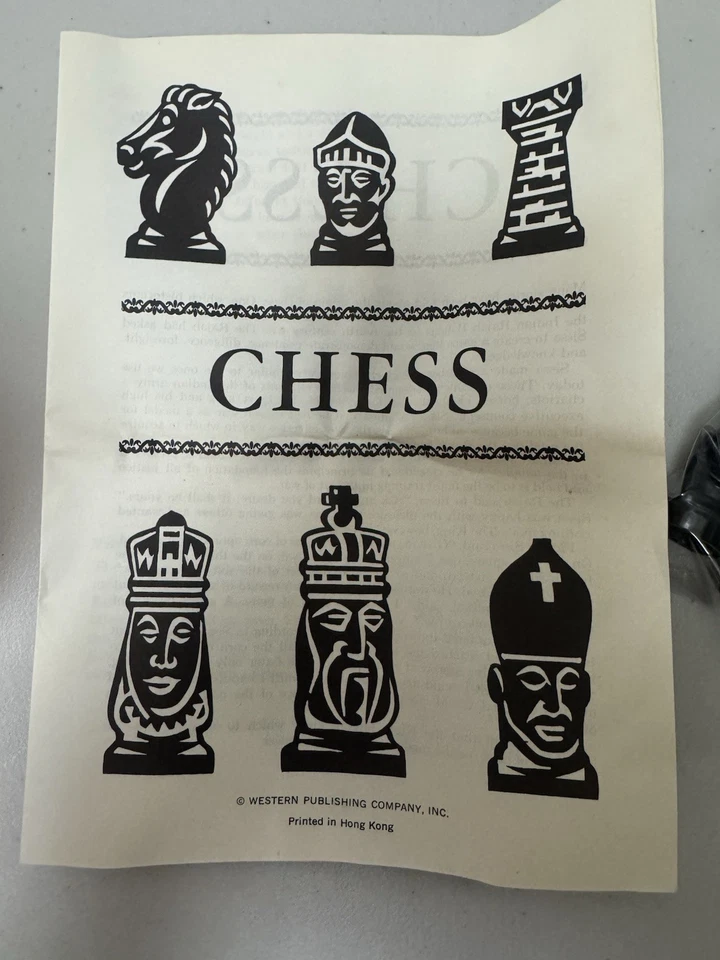 Piezas de ajedrez vintage Chessmen Whitman diseño clásico cruzado 32 piezas de plástico Foto 4 de 4
