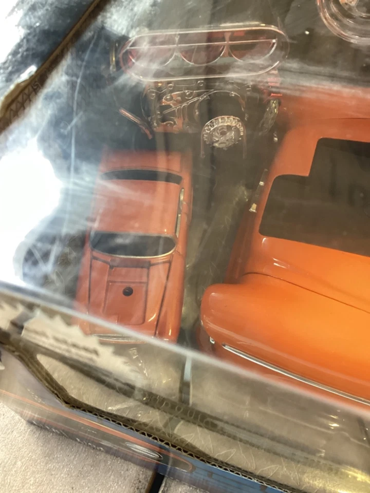 Rare 55 Chevy Bel-Air Orange & Black Build It Kit New in Box - Image 4 of 4
