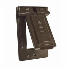 1-Gang Weatherproof Flip Cover, Vertical, GFCI, Bronze - 5103-2