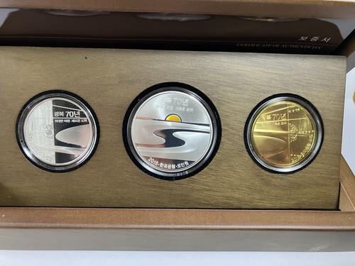 2015 Coins Set(3coins) to Celebrate 70th Anniversary of Korea's Liberation