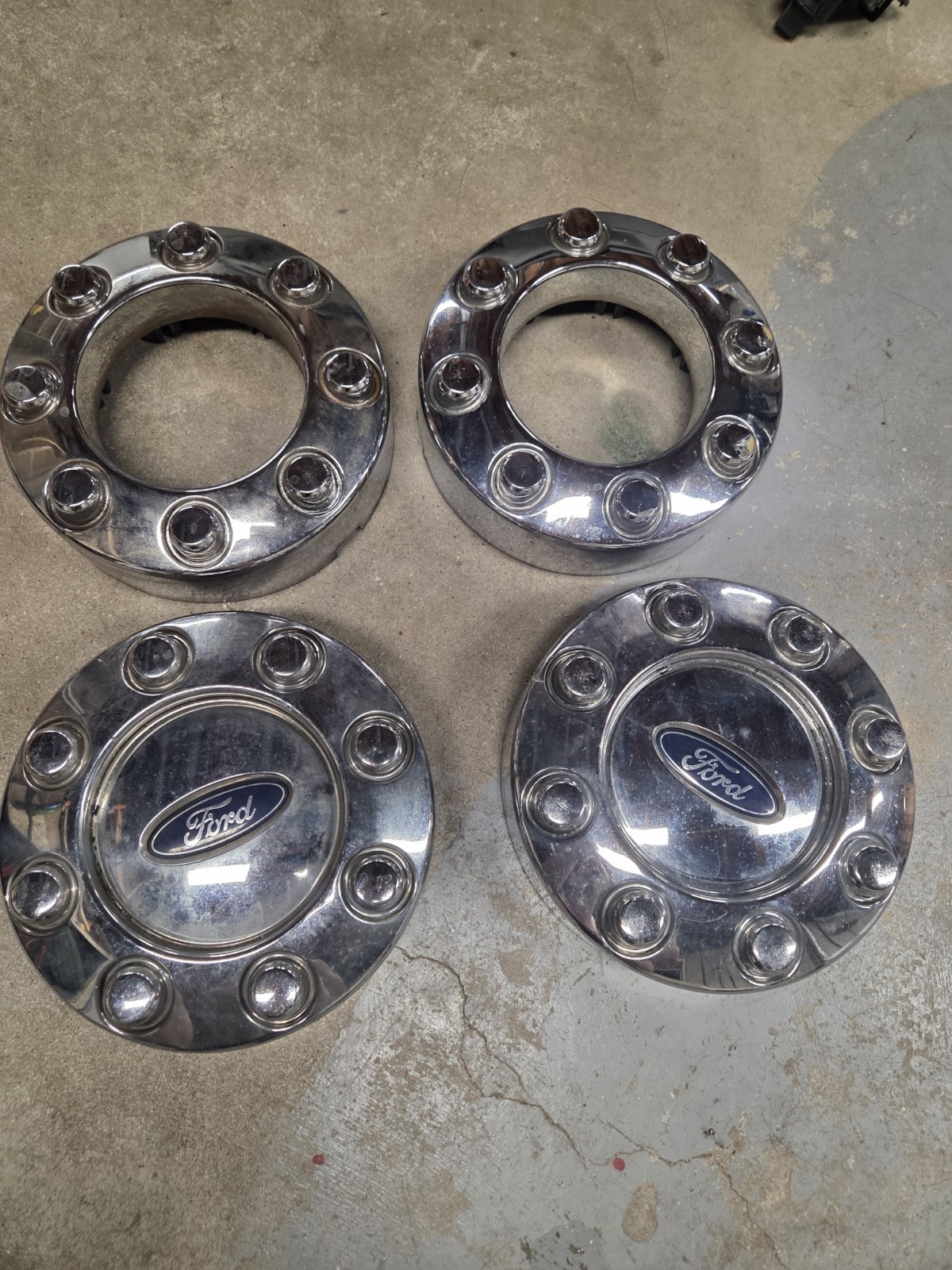 Set of 4 Ford F250 F350 SRW OEM Wheel Center Rim Hub Cap Dust Cover 8 Lug PDX