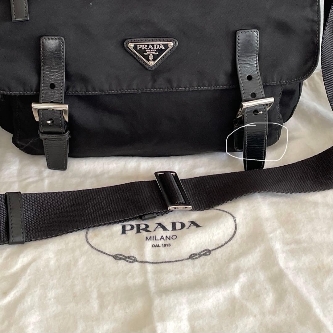 PRADA Nylon Shoulder Bag Black thumbnail 10