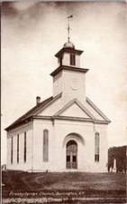 Postcard NY Burlington Presbyteria Church
