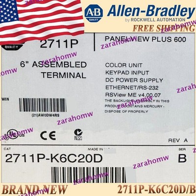 1PC New Sealed AB 2711P-K6C20D PanelView Plus Terminal Free Ship AB