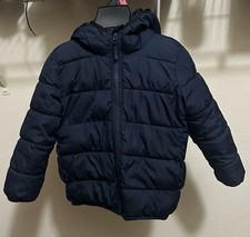 The Children's Place Navy Blue Puffer Jacket Coat Unisex Boys Girls Size 4T Hood
