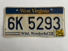 2000 West Virginia License Plate "Wild Wonderful" Slogan 25 Years Old