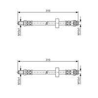 2X Bosch BremsschlÄUche Hinten Passend FÜR Ford Mondeo Links+Rechts