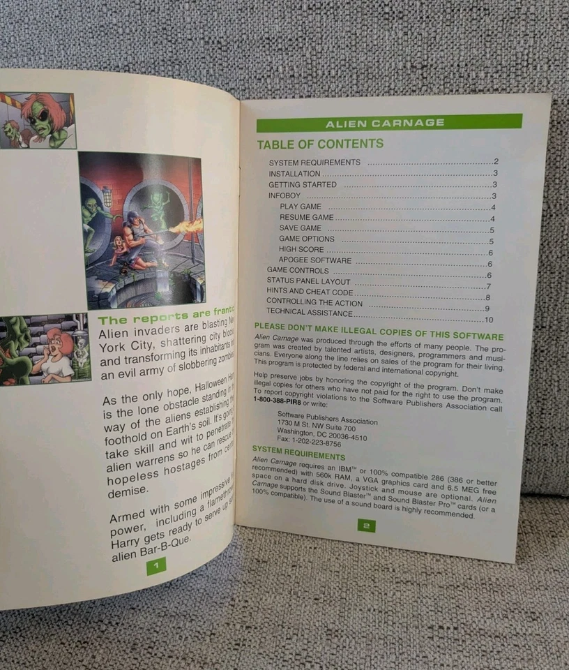 Alien Carnage • PC CD-ROM 1993 Apogee Software • Formgen Inc - Image 3 of 3