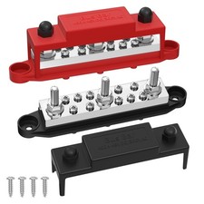 Bloque de distribución de energía 400A barra bus 12V 48V bloque de terminales marino con cubierta,