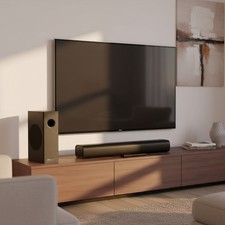 70W Bluetooth Soundbar with 4'' Subwoofer Compact 2.1 Surround Sound System