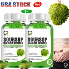 120 Gummies GRAVIOLA SOURSOP Leaf Extract 2000mg Digestion Immunity Health