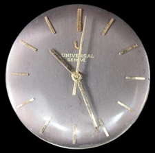 Rare Vintage UNIVERSAL GENEVE Movement Cal. 1105 Black Dial