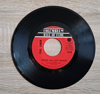 PAUL SIMON - Vinyl Single - ''Mother And Child Reunion'' - Columbia Records 1972