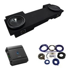 Fits 02-13 Chevy Avalanche Underseat Alpine SWT-10S4 Dual 10" Sub Box & S-A60M