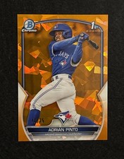 2023 Bowman Chrome Sapphire Adrian Pinto #BCP-250 Orange /75 Toronto Blue Jays