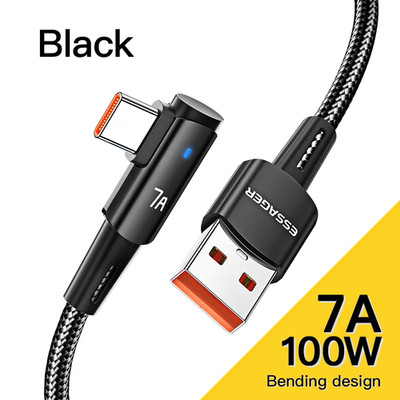 100W USB Type C to USB C Cable 90 Degree Angle for Ipad Macbook Pro Xiaomi Samsu