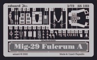 Eduard Accessories Ss183 - 1:72 Mig-29 Fulcrum A - ÄTzsatz - Neu