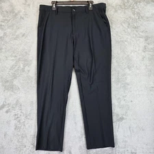 Adidas Golf Pants Mens 36x32 Black Stretch Tapered Performance Flat Front Tech