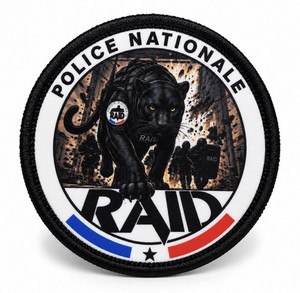 Écusson Police Nationale RAID Panthère Patch Rond Collection France