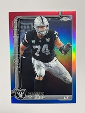 2025 Topps Chrome Kolton Miller Red White and Blue Refractor #183 Raiders