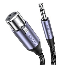 XLR Female auf klinke 3,5mm Mikrofonkabel, 3.5mm TRS zu XLR weibliches 3 Pin ...