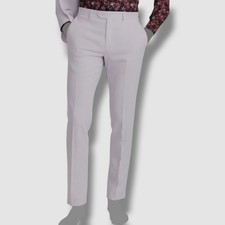 Bar III Men's Purple Linen Slim-Fit Dress Suit Pants Size 33W 32L