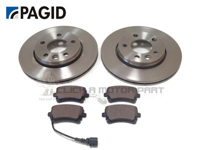 Pagid Rear 2 Brake Discs & Pads For VW Caravelle T5 1.9 2.5 TDi