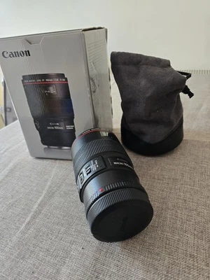 Canon 100mm Macro f/2.8 EF IS L USM Lens - Excellent Condition - Image 1 of 3