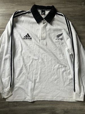 Vintage Adidas New Zealand All Blacks Rugby Polo Long Sleeve...