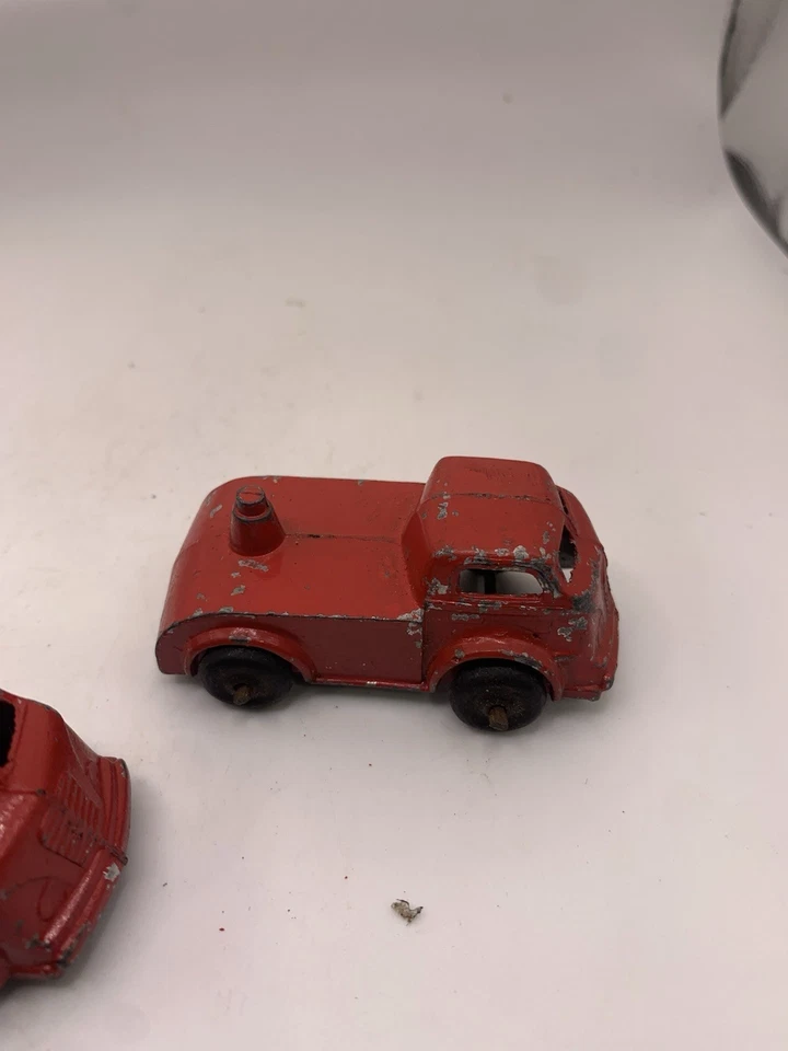 Lote de 3 camiones de juguete de hierro fundido ARGO Jay de colección estilo camión de bomberos rojo hechos en EE. UU. Foto 4 de 4