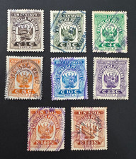 PERU Documentary Revenue Stamps 1933 Series A - 8 different complete to 1 sol.