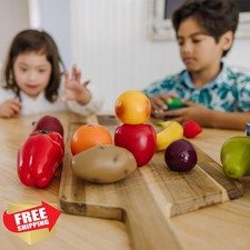 Melissa Doug Play Food Produce Fruits Veggies 16pc