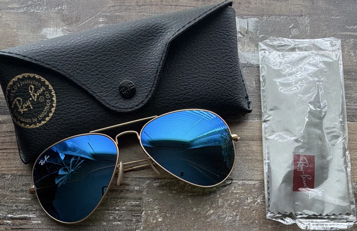 ⭐︎Final price⭐︎Ray-Ban アビエーター サングラス ブルーレンズ Ray-Ban Blue Aviator Sunglasses for Men for sale - eBay